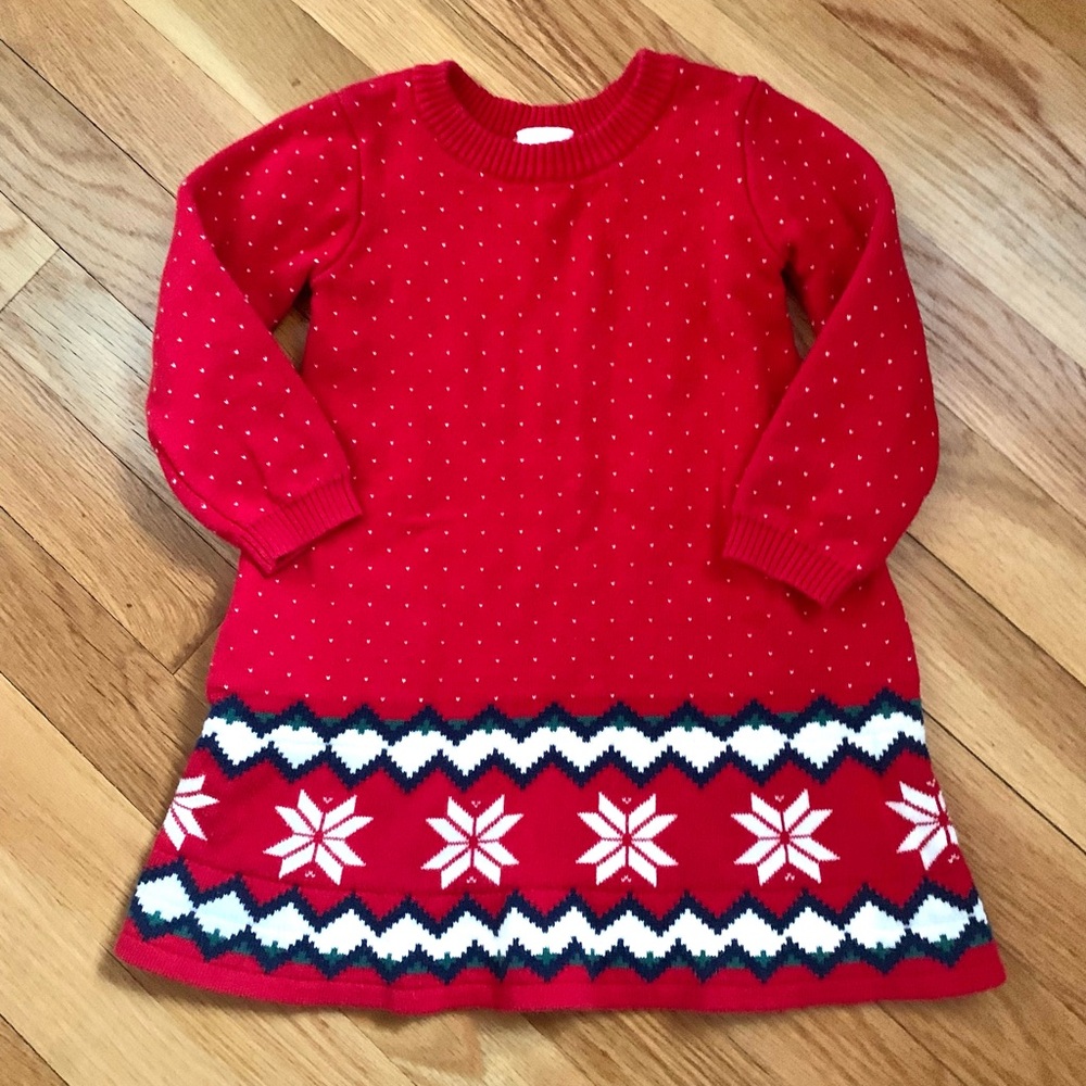 Hanna Andersson 80/18-24M Red Sweater Dress